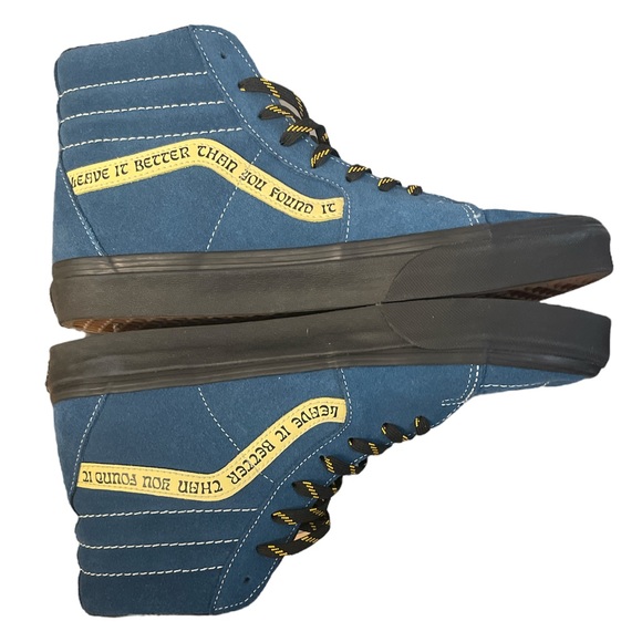 Vans X Parks Project Sk8-Hi Sneakers Teal Blue Leather High Top - Picture 8 of 8